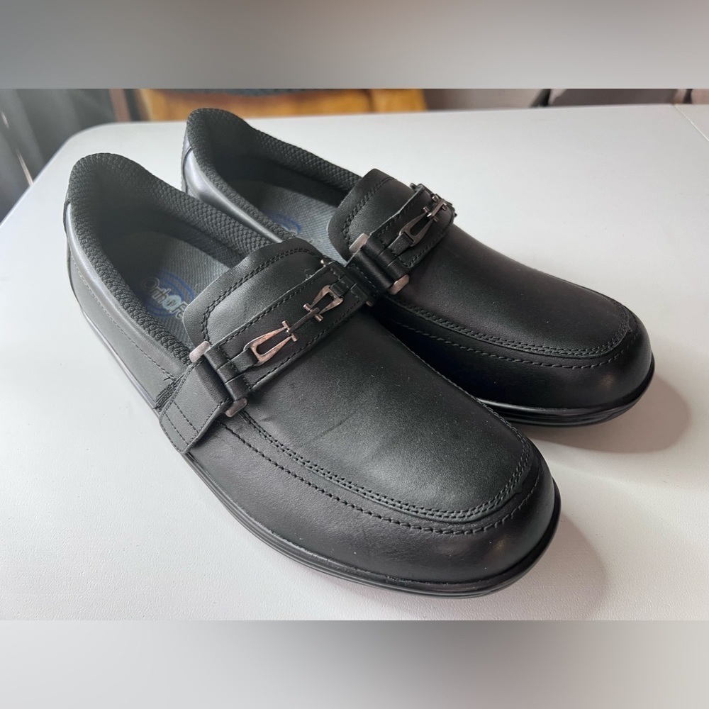Orthofeet 817 Shoes Comfort Diabetic Therapeutic Black Slip On Size 10.5B